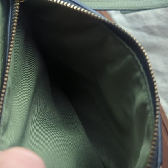 Fossil Leather Fossil Campbell Crossbody Bay Leaf Purse, Olive Green Boho - Picture 15 of 16